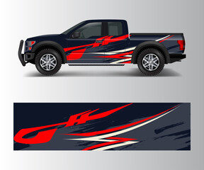 Abstract modern graphic design for truck and vehicle wrap and branding stickers