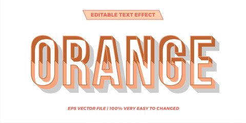 Text effect in shadow Orange words text effect theme editable retro concept