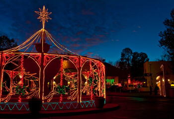 Christmas Lights at Festival,Sedona, Arizona, USA