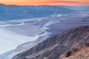 Naklejka na ściany i meble Bad Water Basin Below Dante's View,Death Valley National Park, Calfornia,USA