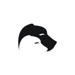 Naklejka premium vector illustration logo dog icon templet