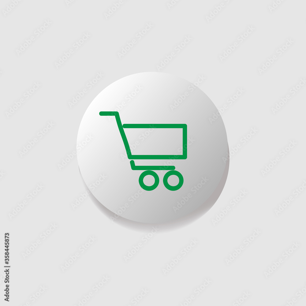 Poster modern icon button chart design vector isolated on white background