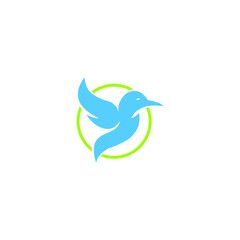 blue bird icon vector templet