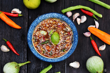 Set of Shrimp Paste Thai food good tasty