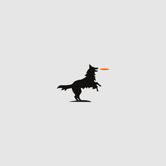 dog logo vector icon templet