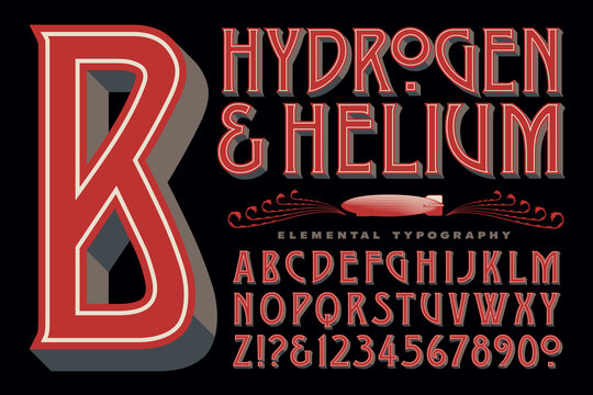 Hydrogen & Helium, an Original Alphabet in Art Nouveau Style with a Steampunk Flair.