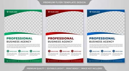flyer template design with modern and minimalist style