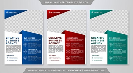 flyer template design with modern and minimalist style