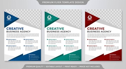 flyer template design with modern and minimalist style