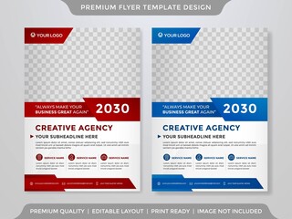 flyer template design with modern and minimalist style