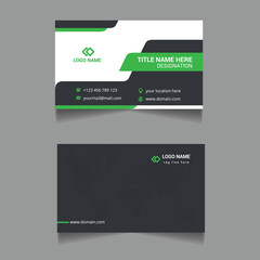 Double-sided creative business card template. Visiting card for business and personal use. Abstract vector illustration design.