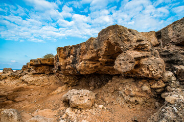 Fototapeta na wymiar It's Nature and rock formations on the Sokotra Island, Yemen