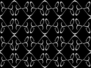 Fototapeta premium Seamless pattern design with floral background elements, beautiful ornaments, black, white, orange, pink, red, green, yellow, blue, gray, purple