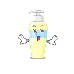 Serum mascot design concept having a surprised gesture