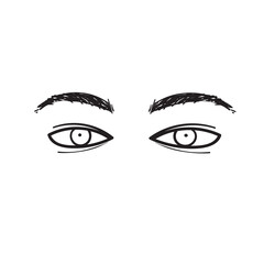 hand drawn various character eyes illustration vector