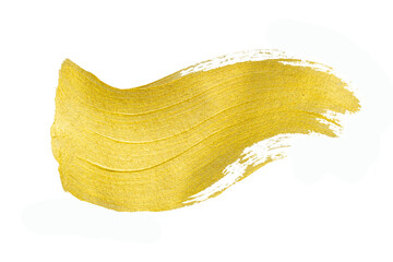 Gold Texture. Hand drawn brush stroke.