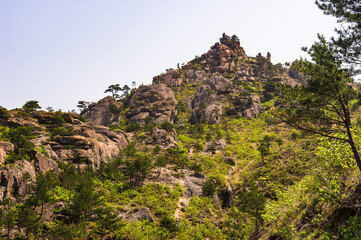 Fototapeta na wymiar It's Mount Kumgang (Diamond Mountain) of the Mount Kumgang Tourist Region in North Korea