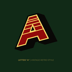alphabet letter a with green colour background