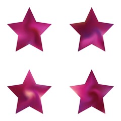 Obraz premium Set of pentagram colorful backgrounds.