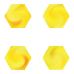 Set of hexagonal colorful backgrounds.