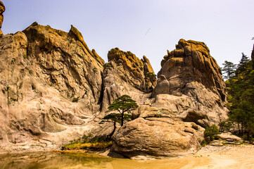 It's Landscape of the Mount Kumgang (Diamond Mountain) of the Mount Kumgang Tourist Region in North Korea