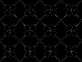 Fototapeta premium Seamless pattern design with floral background elements, beautiful ornaments, black, white, orange, pink, red, green, yellow, blue, gray, purple