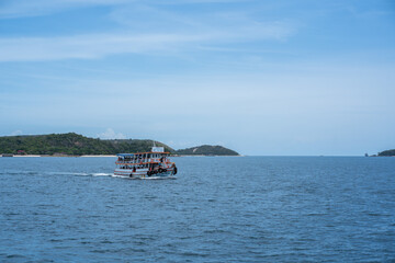 
One island in the middle of the sea which is a tourist attraction of Thailand