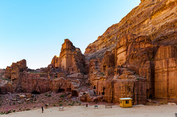 It's Red mountains in Petra (Rose City), Jordan. Petra is one of the New Seven Wonders of the World.