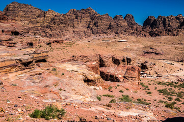 It's Canyon in Petra (Rose City), Jordan. The city of Petra was lost for over 1000 years. Now one...