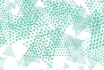 Light Green vector pattern with polygonal style with circles.