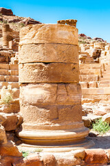 It's Great temple complex in Petra (Rose City), Jordan. The city of Petra was lost for over 1000...