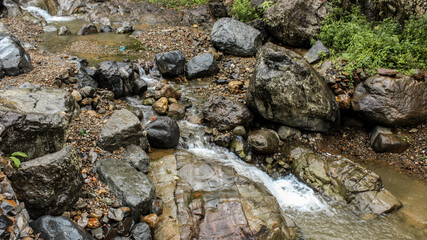 a stones in the waterfall