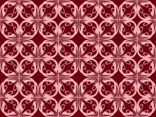 Seamless pattern design with floral background elements, beautiful ornaments, black, white, orange, pink, red, green, yellow, blue, gray, purple