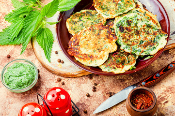 Diet fritters with herbs