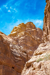 Fototapeta na wymiar It's Nature and mountains of Petra, Jordan