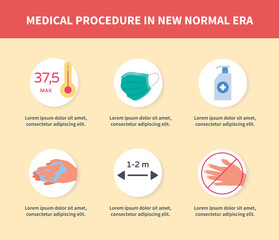 Medical procedure in new normal era campaign for web website home homepage landing page banner full color style
