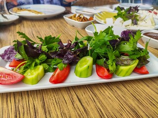 vegetable salad with feta cheese