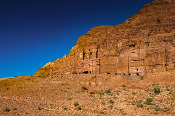 It's Rock cut architecture in Petra. The city of Petra was lost for over 1000 years. Now one of the...