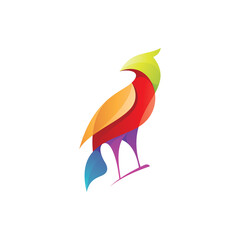 Abstract Bird Wing with Modern Gradient Color Style