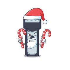 Electric shaver dressed in Santa Cartoon character with Christmas candies