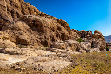 Fototapeta na wymiar It's Mountains of Beidha, a major Neolithic archaeological site