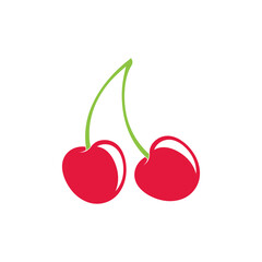 Cherry logo vector icon illustration