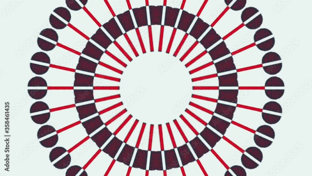 Poster abstract circular pattern color transition effect on white background - closeup shot