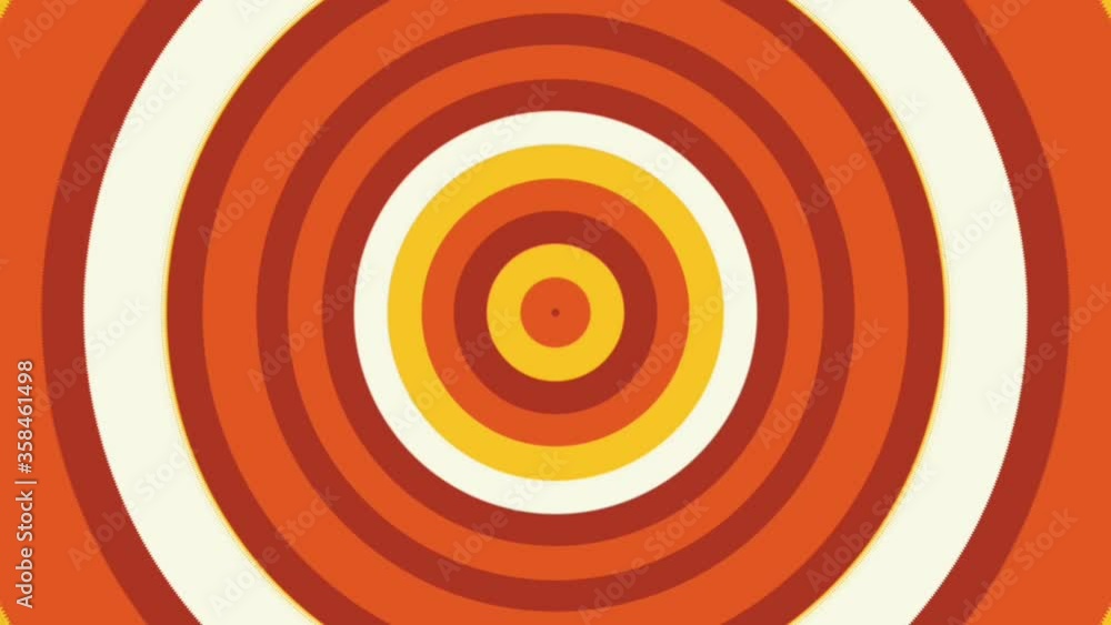 Poster bright colorful circles pulsing - animation