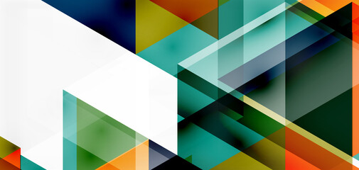 Geometric abstract background, mosaic triangle and hexagon shapes. Trendy abstract layout template for business or technology presentation, internet poster or web brochure cover, wallpaper
