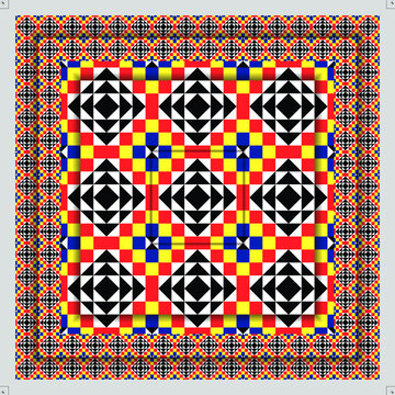 Ajrak Shawl - Sindhi Culture Fabric Pattern - Traditional Indus Valley wardrobe - print ready format. 