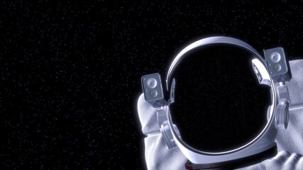 Astronaut in space with room for your text