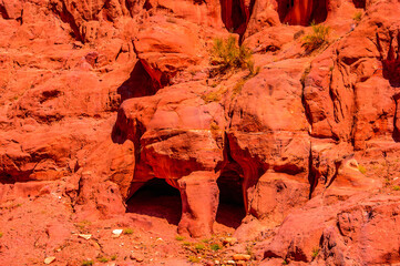 Ancient rock cut architecture of Petra, Jordan. Petra is one the New Seven Wonders of the World