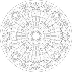 Fototapeta premium Rose Window, Fig. 15, round 1, round 1, framework