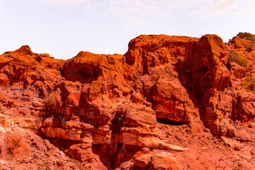 Ancient rock cut architecture of Petra, Jordan. Petra is one the New Seven Wonders of the World